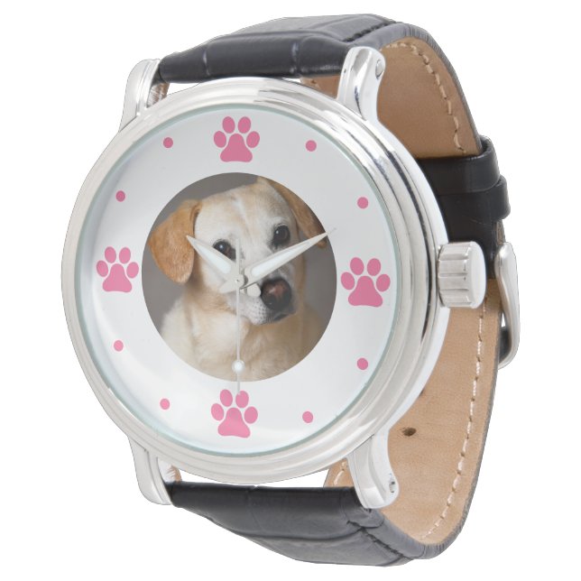 Benutzerdefiniertes Foto Paare Personalisiert Watc Armbanduhr (Schrägansicht)