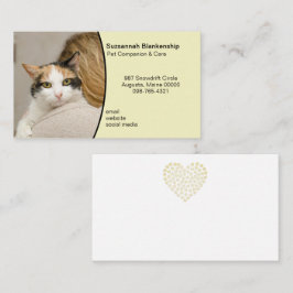 Benutzerdefiniertes Foto Pastellgelber Hintergrund Visitenkarte