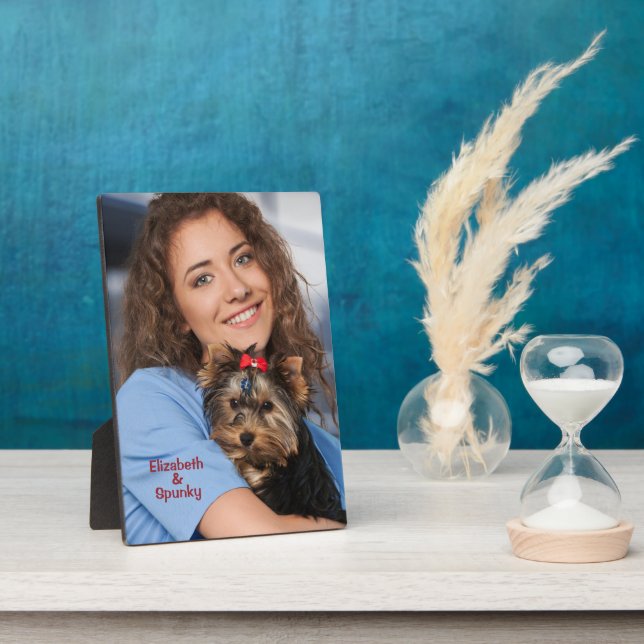 Benutzerdefiniertes Foto Personalisieren Easel Pla Fotoplatte (Seite)