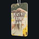Benutzerdefiniertes Foto Personalisiert Autolufterfrischer<br><div class="desc">custom Foto von einem einzigen Customized personalized car air freshener from Ricaso</div>