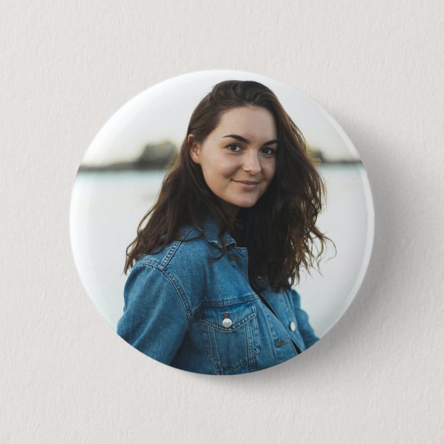 Benutzerdefiniertes Foto personalisiert Button (Vorderseite)