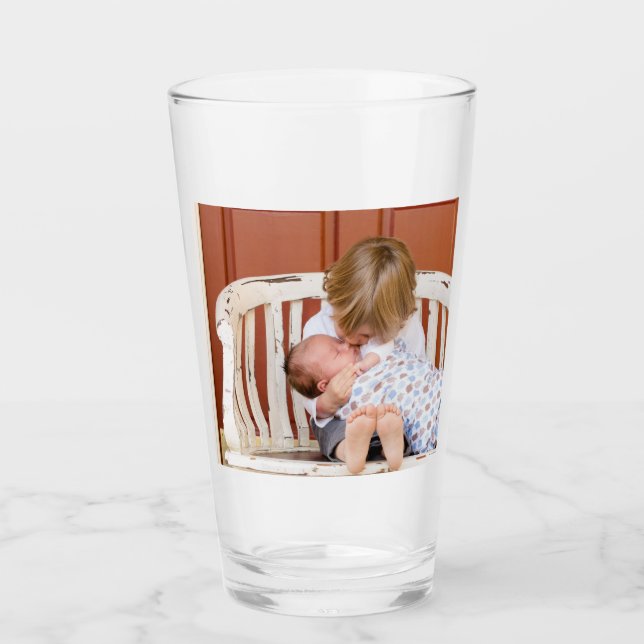 Benutzerdefiniertes Foto Personalisiert Glas (Vorderseite)