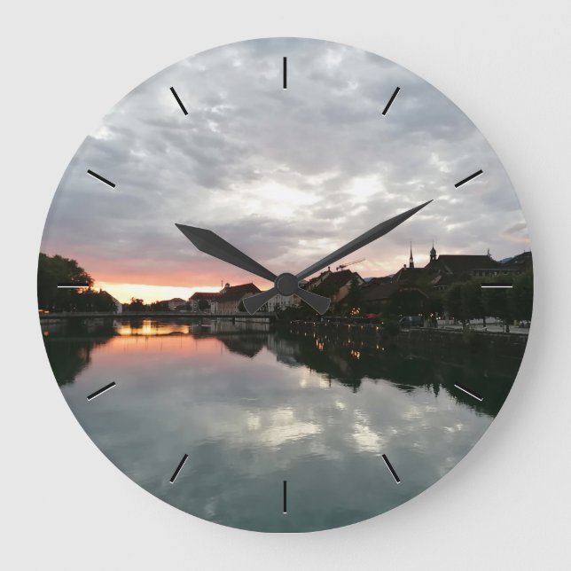 Benutzerdefiniertes Foto Personalisiert Große Wanduhr (Vorderseite)
