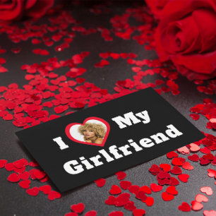 Benutzerdefiniertes Foto Personalisiert I Liebe Me Rechteckiger Aufkleber