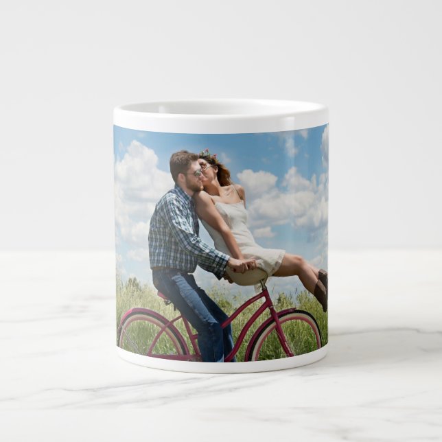 Benutzerdefiniertes Foto personalisiert  Jumbo-Tasse (Vorderseite)