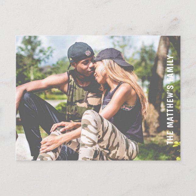 Benutzerdefiniertes Foto personalisiert Postkarte (Vorderseite)