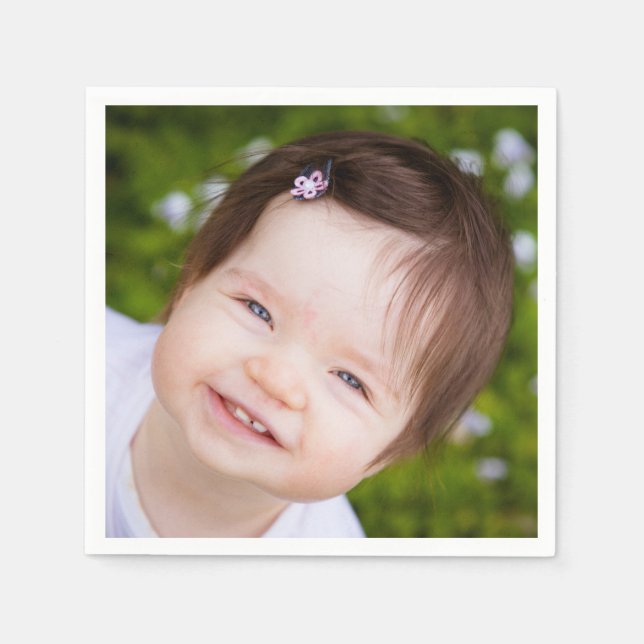 Benutzerdefiniertes Foto personalisiert  Serviette (Vorderseite)