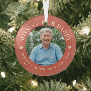 Benutzerdefiniertes Foto Personalisierte Gedenkstä Ornament Aus Glas