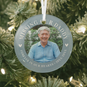 Benutzerdefiniertes Foto personalisierte Gedenkstä Ornament Aus Glas