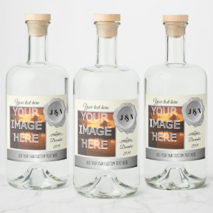 Benutzerdefiniertes Foto Personalisierter Gin Alkoholflaschenetikett