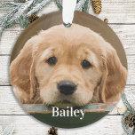 Benutzerdefiniertes Foto Personalisierter Hund Lov Ornament<br><div class="desc">Feiern Sie Ihren besten Freund mit einem personalisierten Foto-Gedenkmal oder Keepake . Anpassen mit Ihrem eigenen Foto, und Namen. Passen Sie sich mit den Fotos eines Lieblings-Hundes oder einer Katze an, und nennen Sie es. Die Einrichtung ist zweiseitig, auf jeder Seite das gleiche Foto. Personalisieren Sie den Namen auf der...</div>