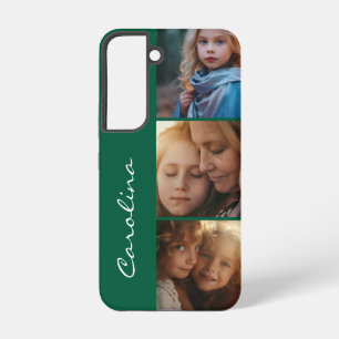 Benutzerdefiniertes Foto Personalisierter Waldgrün Samsung Galaxy Hülle
