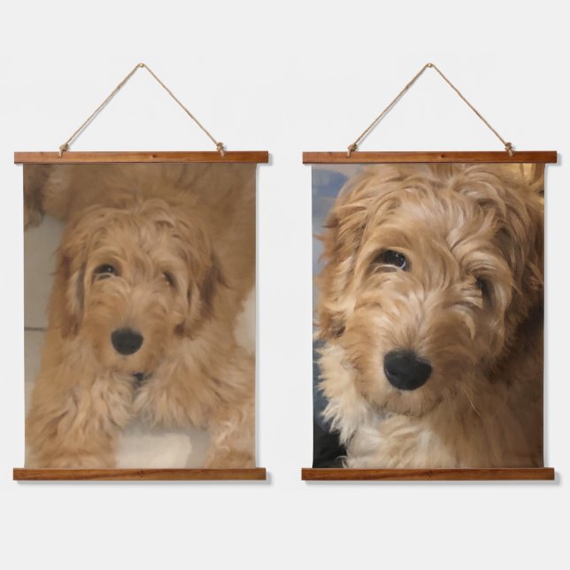 Benutzerdefiniertes Foto personalisiertes Bild ver Wandteppich Mit Holzrahmen (Doppelt)