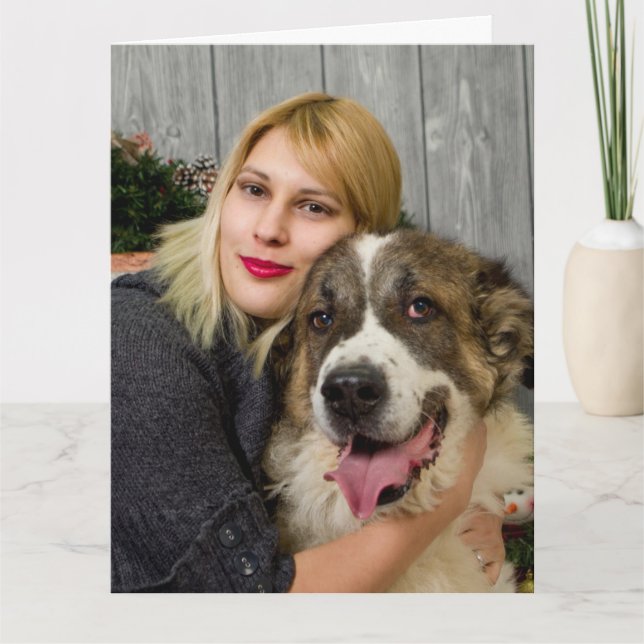 Benutzerdefiniertes Foto Personalisiertes Doppelbi Karte (Vorderseite)