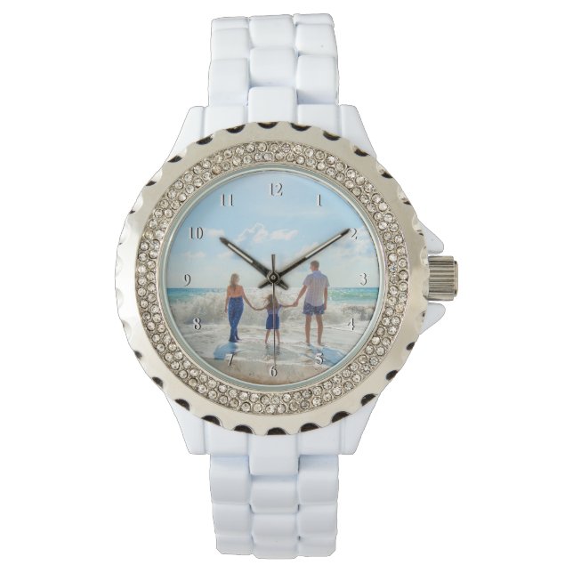 Benutzerdefiniertes Foto Personalisiertes Geschenk Armbanduhr (Vorderseite)