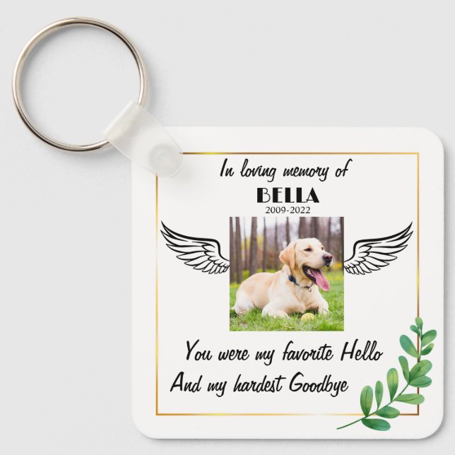 Benutzerdefiniertes Foto Pet Memorial Personalisie Schlüsselanhänger (Vorderseite)