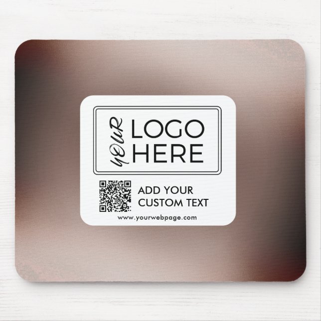 Benutzerdefiniertes Foto QR-Code Geschäftslogo Mousepad (Vorne)