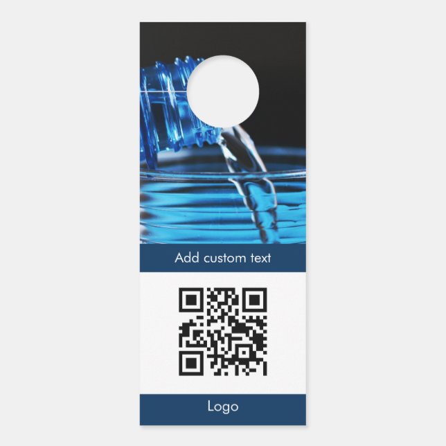 benutzerdefiniertes Foto qr einfaches Logo Door Ha Türanhänger (Vorderseite)