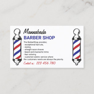 Benutzerdefiniertes Foto qr für den Barberstapel Visitenkarte