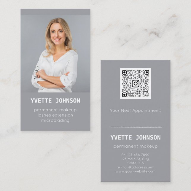 Benutzerdefiniertes Foto QR-Logo Beruflich Visitenkarte (Vorne/Hinten)