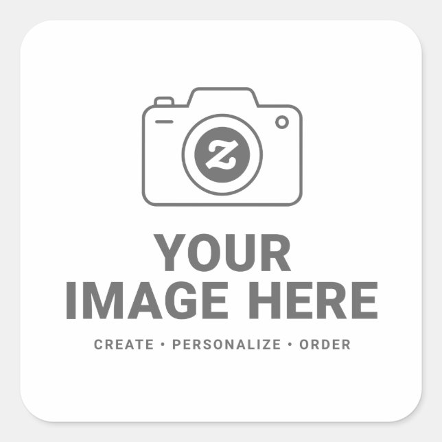 Benutzerdefiniertes Foto Quadratischer Aufkleber (Vorderseite)