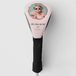 Benutzerdefiniertes Foto Rosa Beste Mama nach Par Golf Headcover