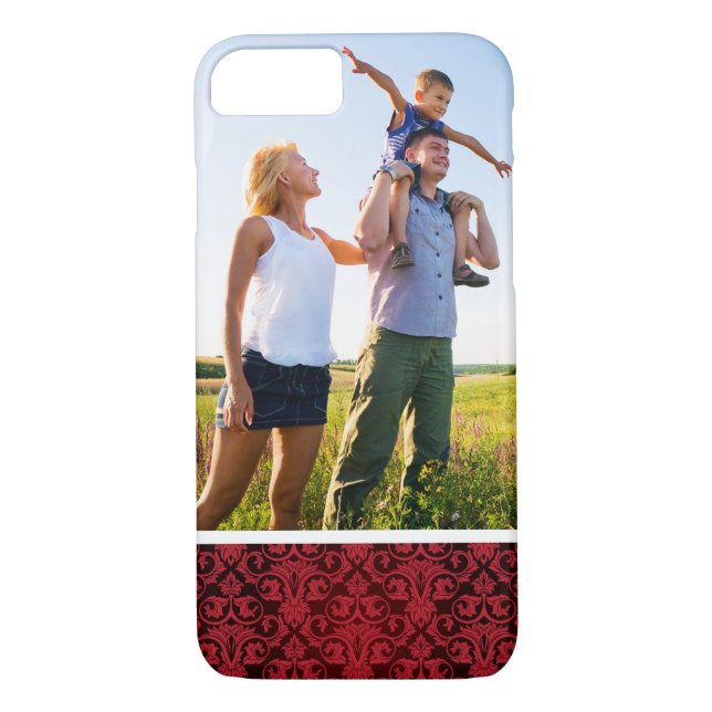 Benutzerdefiniertes Foto - Rote Tapete 2 Case-Mate iPhone Hülle (Rückseite)