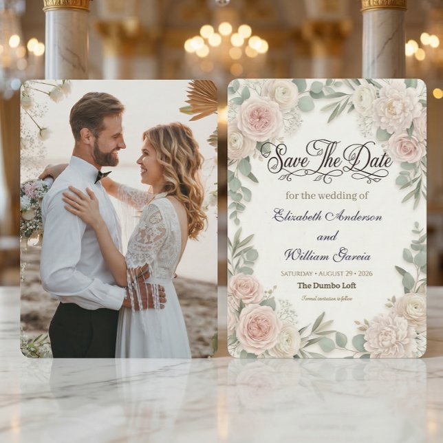 Benutzerdefiniertes Foto Rustikal Romantisch Save The Date (Von Creator hochgeladen)