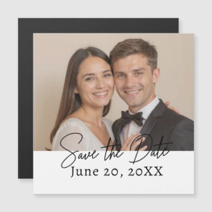 Benutzerdefiniertes Foto Save the Date Modernes Sk Magnetkarte