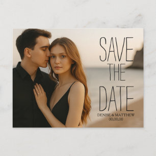 Benutzerdefiniertes Foto Save the Date Postkarte