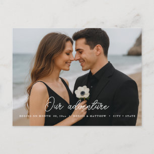 Benutzerdefiniertes Foto Save the Date Postkarte