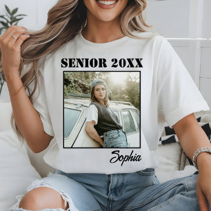 Benutzerdefiniertes Foto Senior 2026 Abschlussjahr T-Shirt