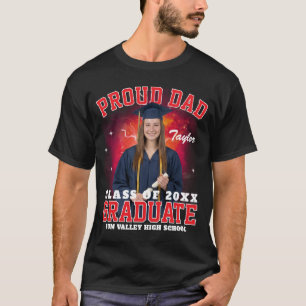 Benutzerdefiniertes Foto Stolz Dad von Absolvent B T-Shirt
