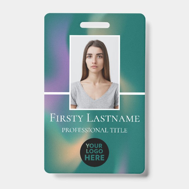 Benutzerdefiniertes Foto, Strichcode, Logo, Name Ausweis (Vorderseite)