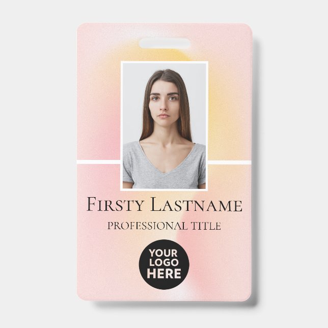 Benutzerdefiniertes Foto, Strichcode, Logo, Name Ausweis (Vorderseite)