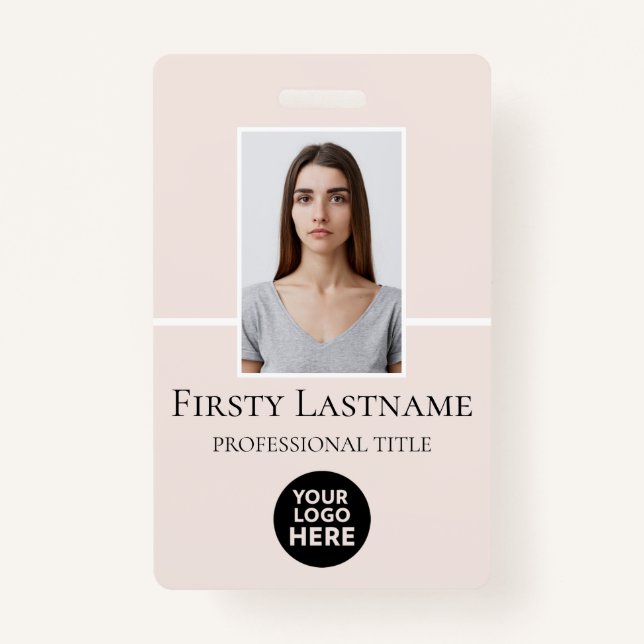 Benutzerdefiniertes Foto, Strichcode, Logo, Name Ausweis (Vorderseite)