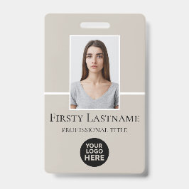 Benutzerdefiniertes Foto, Strichcode, Logo, Name Ausweis