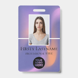 Benutzerdefiniertes Foto, Strichcode, Logo, Name Ausweis