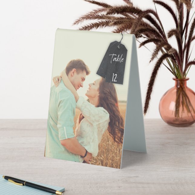 Benutzerdefiniertes Foto,-Tag-Hochzeitssymbol für  Tischaufsteller (In Situ (Tisch))
