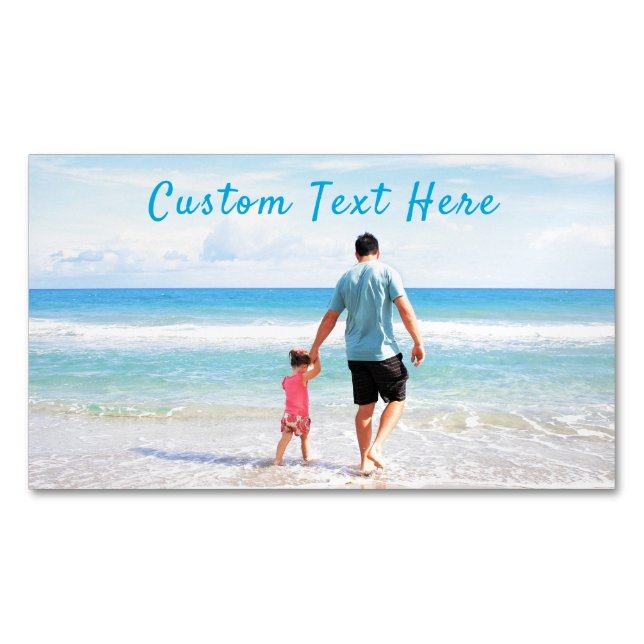 Benutzerdefiniertes Foto Text Business Card Magazi Magnetische Visitenkarte (Vorderseite)