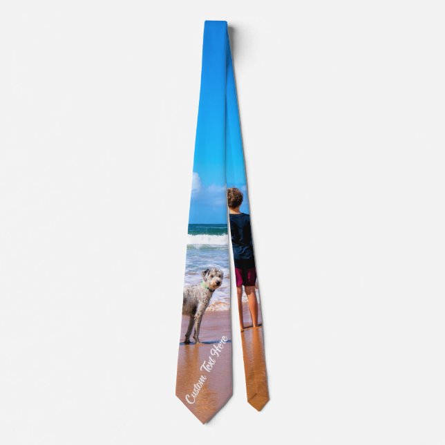 Benutzerdefiniertes Foto Text Neck Legen Sie Ihre  Krawatte (Vorderseite)