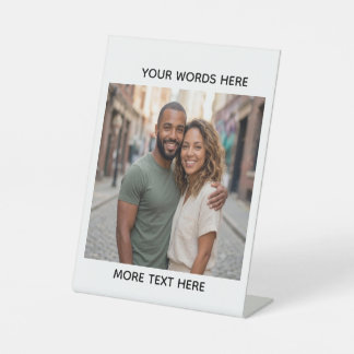 Benutzerdefiniertes Foto & Text Personalisiertes T Sockelschild