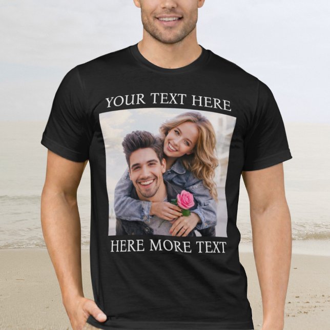 Benutzerdefiniertes Foto & Text T-Shirt (Von Creator hochgeladen)