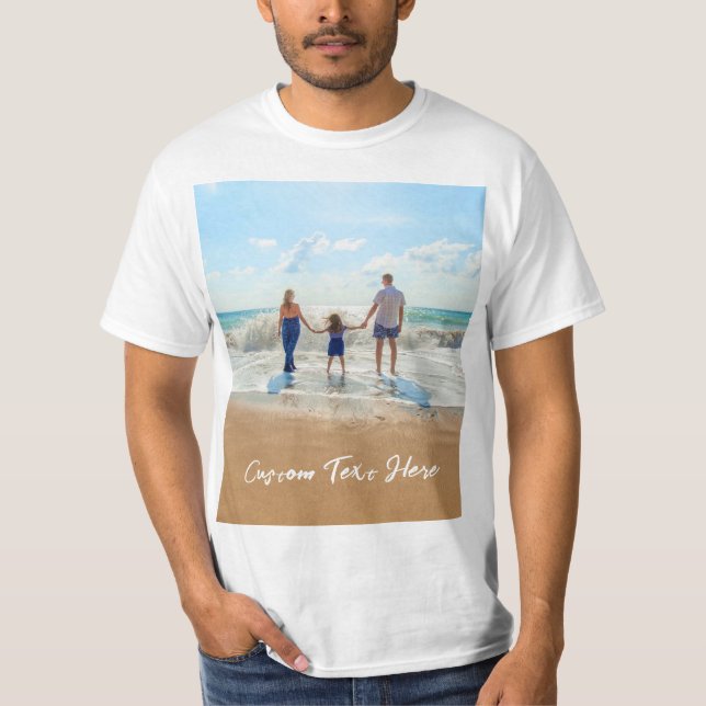 Benutzerdefiniertes Foto Text T - Shirt Ihr Foto F (Vorderseite)