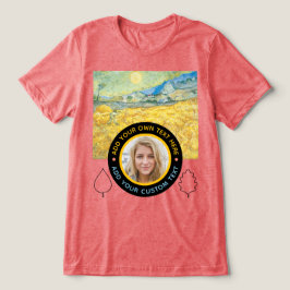 Benutzerdefiniertes Foto Text - Van Gogh Art Gebur Tri-Blend Shirt