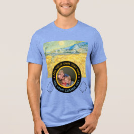Benutzerdefiniertes Foto Text - Van Gogh Art Gebur Tri-Blend Shirt