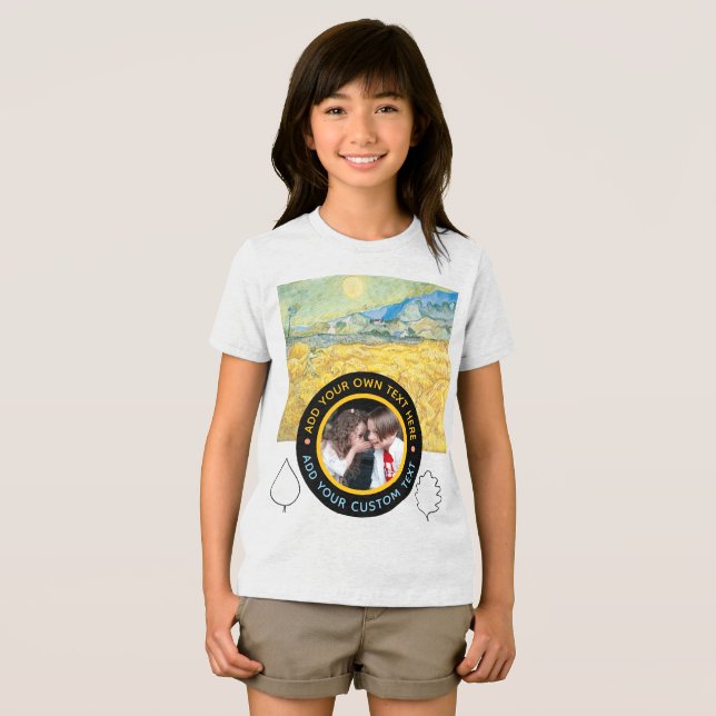 Benutzerdefiniertes Foto Text - Van Gogh Art Gebur Tri-Blend Shirt (Vorderseite Voll)