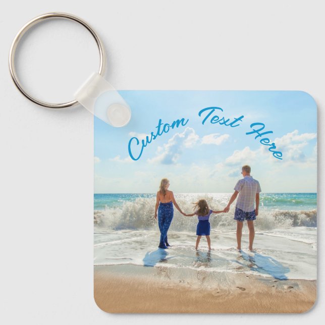 Benutzerdefiniertes Foto Textfamilie Geschenk Schl Schlüsselanhänger (Vorderseite)