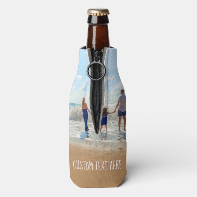 Benutzerdefiniertes Foto Textflasche Cooler Ihr ei Flaschenkühler (Flasche Rückseite)