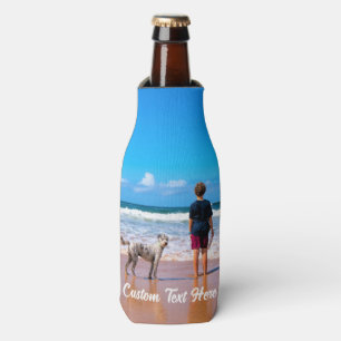 Benutzerdefiniertes Foto Textflasche Cooler Ihr Ha Flaschenkühler